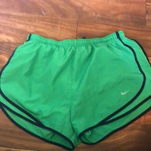 Green and Navy blue Nike Dri-fit shorts